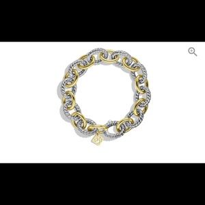David Yurman Oval Link Collection Bracelet SS/Gold